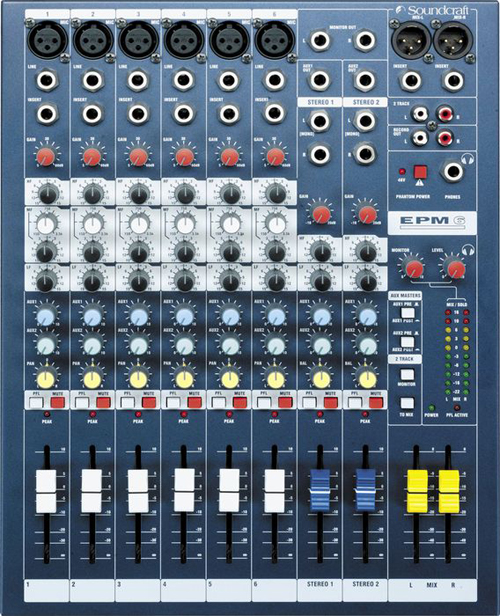 MIXER SOUNDCRAFT EMP 6 , BO TRON AM SOUNDCRAFT EMP 6 ,MUA MIXER SOUNDCRAFT ,MUA MIXER